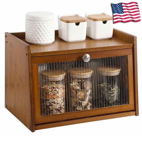 Bamboo bread box with - bamboo,